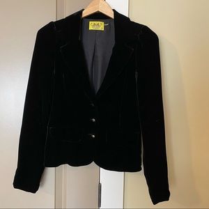 Juicy Couture Black Velour Blazer Size 4